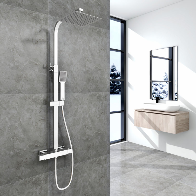 Belfry Bathroom Temeka Dual Shower Head Square Wayfair.co.uk